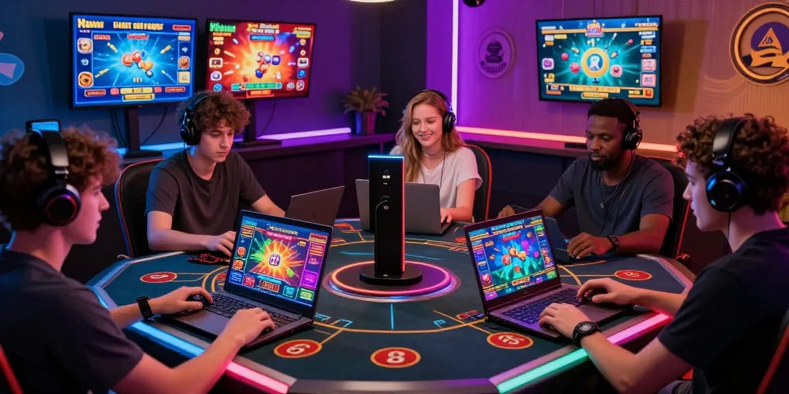 Engaged players enjoying immersive online games at 68gamebai with vibrant visuals and modern technology.