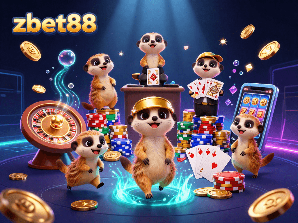 Join the fun at zbet88 with meerkats running a vibrant casino operation while playing to win!