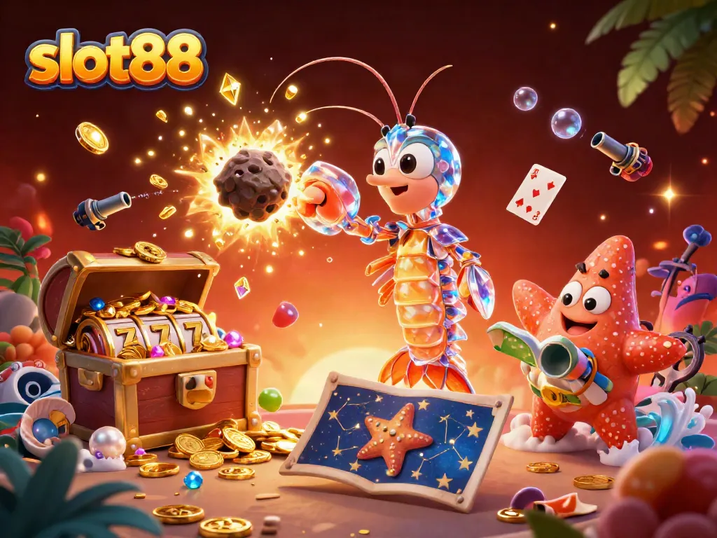 Engage with slot88 as the galactic samurai mantis shrimp battles for gems and riches!