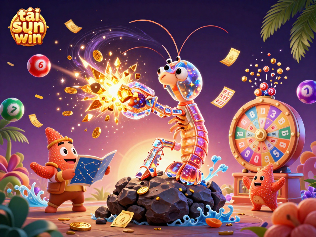 Win big with tải sun win as a galactic shrimp battles asteroids and reveals treasures in the cosmos.
