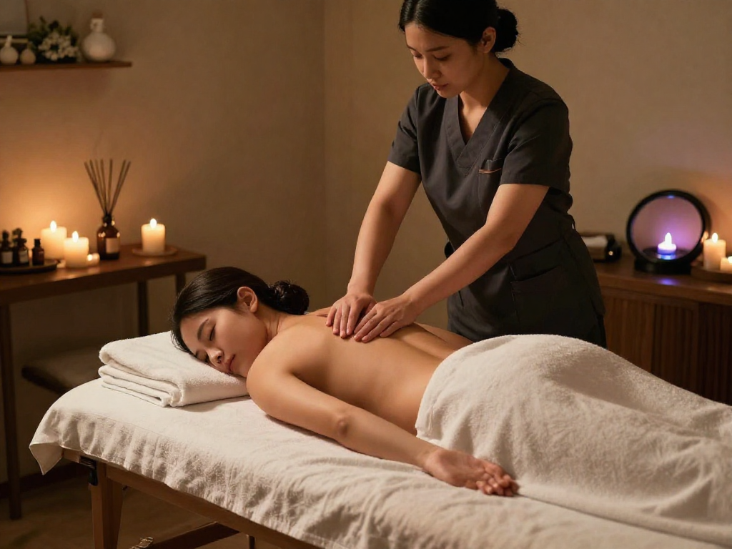 Experience 고양출장안마 in a tranquil spa setting with a professional massage therapist for relaxation.