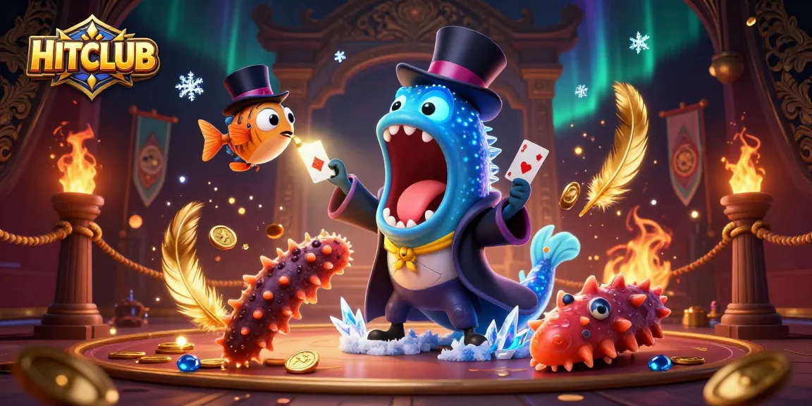 HITCLUB showcases a magical deep-sea scene with vibrant characters and gambling elements.