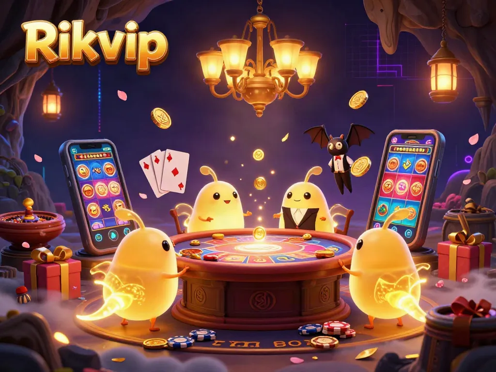 Experience immersive fun at the Rikvip casino with vibrant glowworms and exciting games.