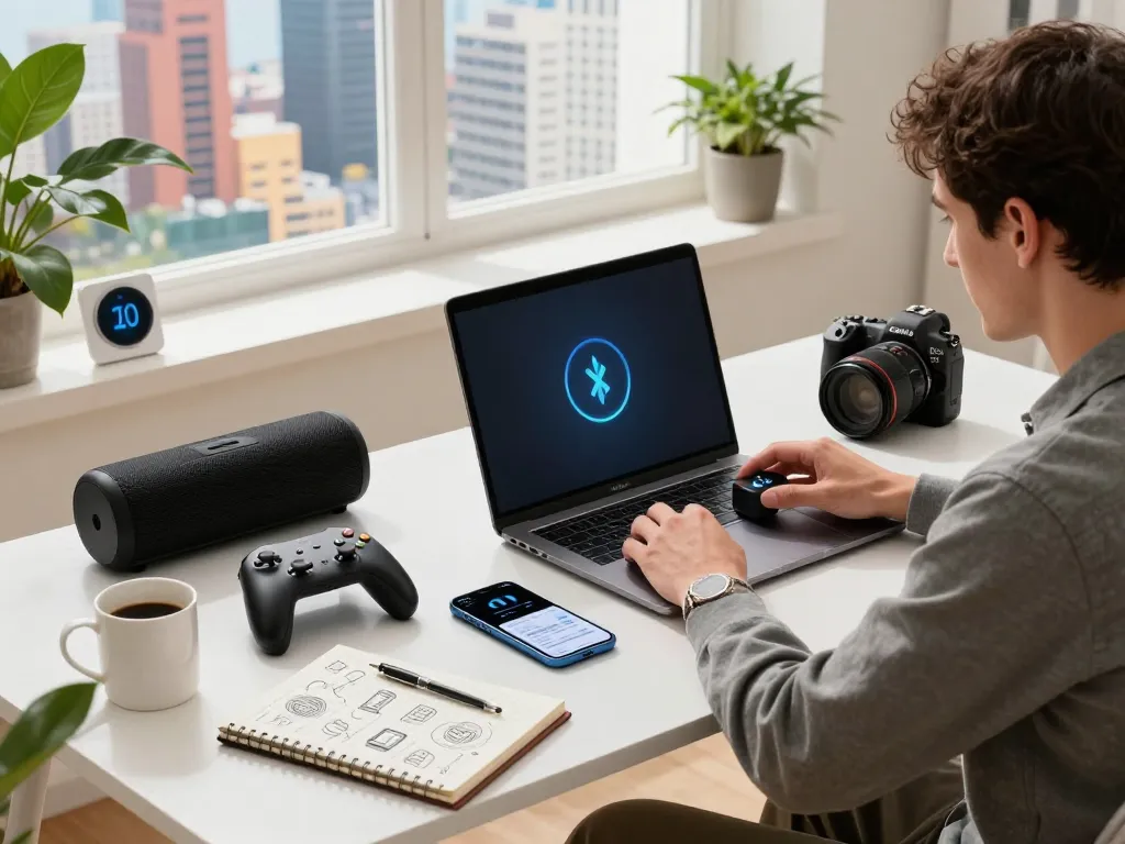 Explore cool tech gadgets under $108 showcased in an inspiring modern workspace with engaging tech activities.