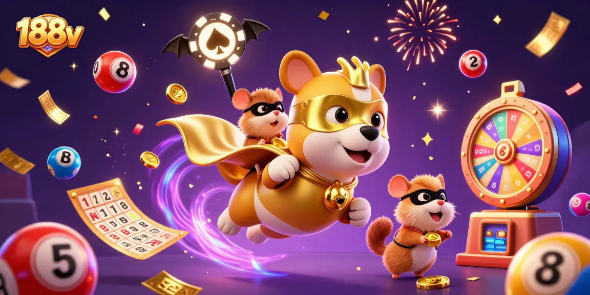 Engage with 188v's vibrant online casino world, featuring exciting characters and dynamic gaming elements.