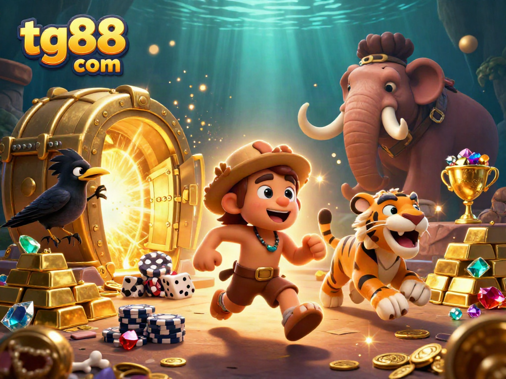 Experience the thrilling casino atmosphere at tg88 com with a dynamic 3D scene blending fun characters and gaming.