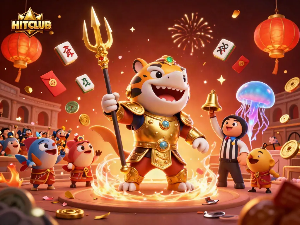 Engage with HITCLUB's exciting underwater casino adventure featuring a cartoon shark in action.