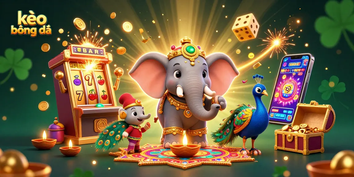 Experience thrilling kèo bóng đá action with energetic characters and jackpot excitement in a vibrant casino atmosphere.