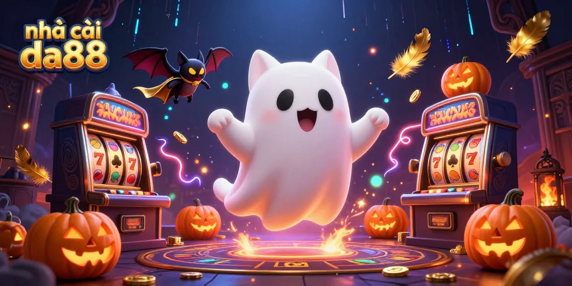 Engage in thrilling gameplay at nhà cái da88 with ghostly characters in a vibrant casino scene.