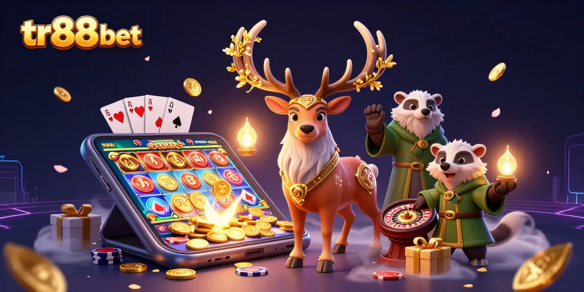 Experience winning strategies with tr88 bet in a vibrant 3D casino scene filled with action.