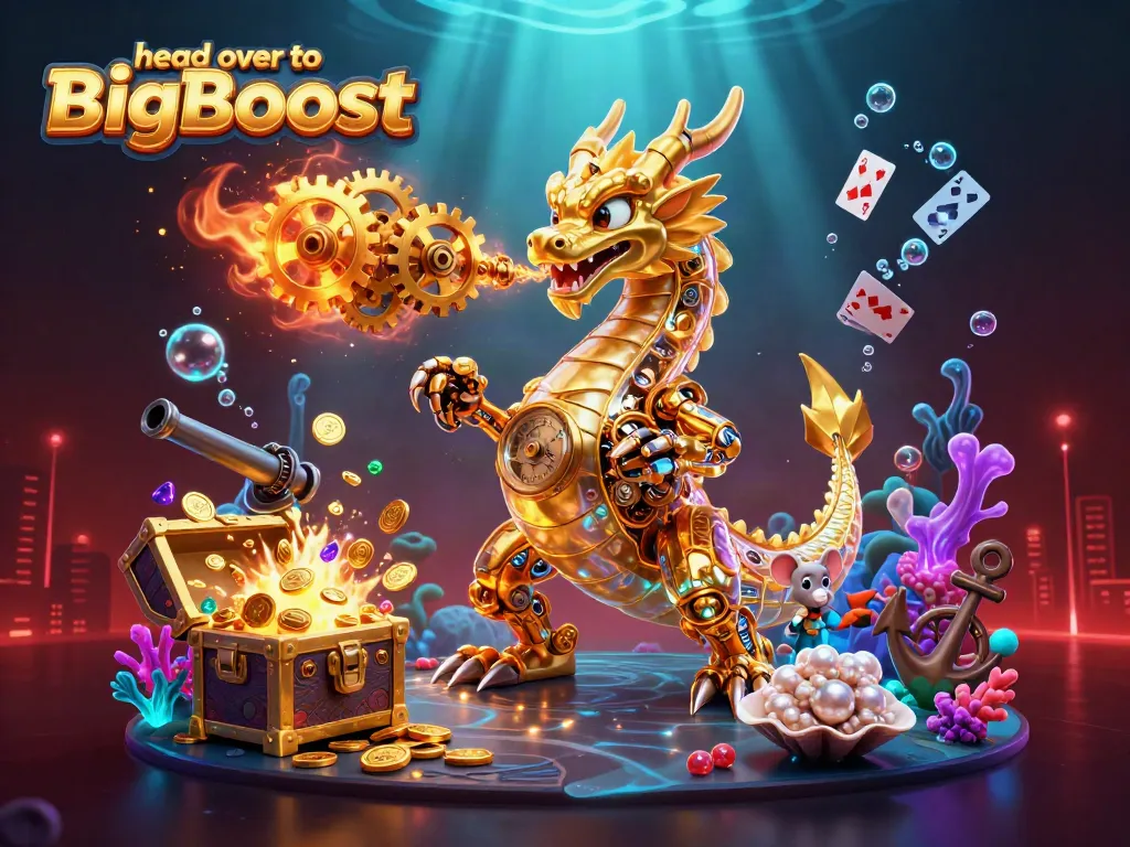 Experience winning thrills as you head over to BigBoost with vibrant casino illustrations.