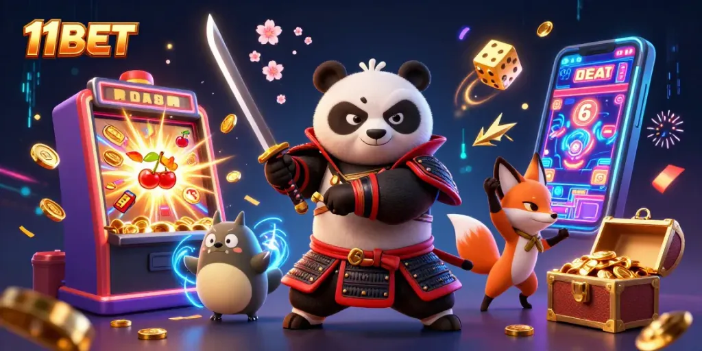 Experience thrilling jackpot wins at 11BET with an immersive casino world filled with vibrant characters and game elements.